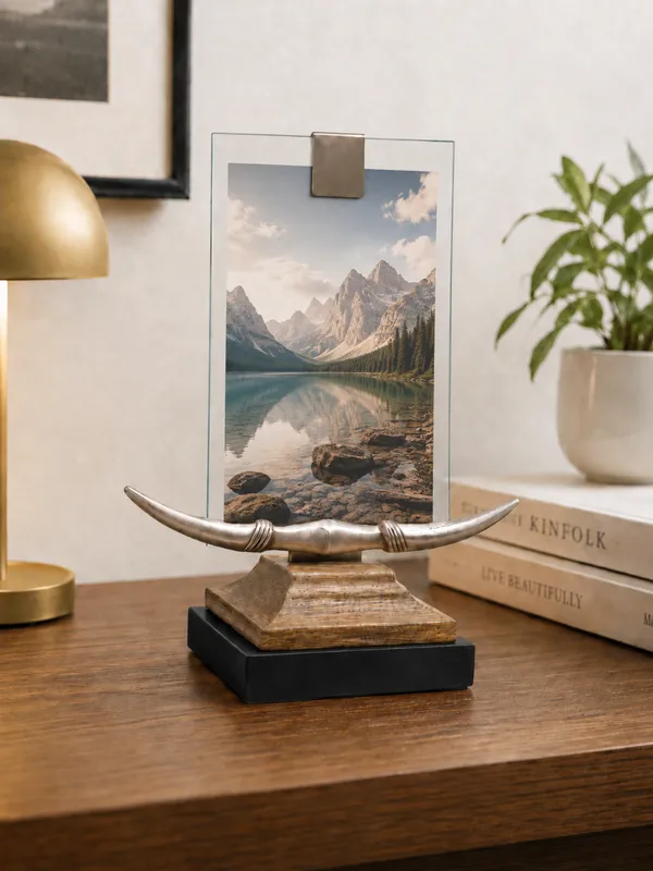 Mango_Wood_Nickel_Marble_Longhorn_Photo_Frame_5X7