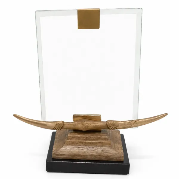 Mango_Wood_Brass_Marble_Longhorn_Photo_Frame_5X7