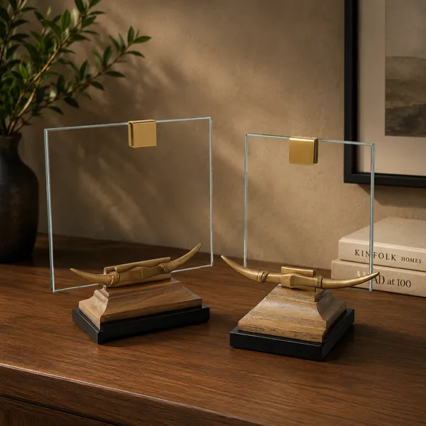 Dezane_Studio_Brass_Marble_Longhorn_Frame_Duo_(5×7_+_8×10)