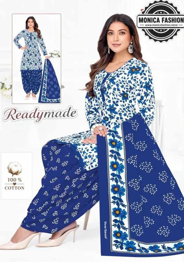 Stunning_White_&_Blue_Floral_Printed_Ready-made_100_%_Cotton__Patiala_Suit_Set