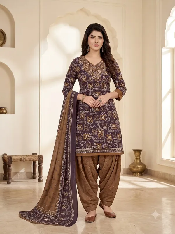 Deep_Plum_Geometric_Printed_Readymade_Patiala_Suit_Set