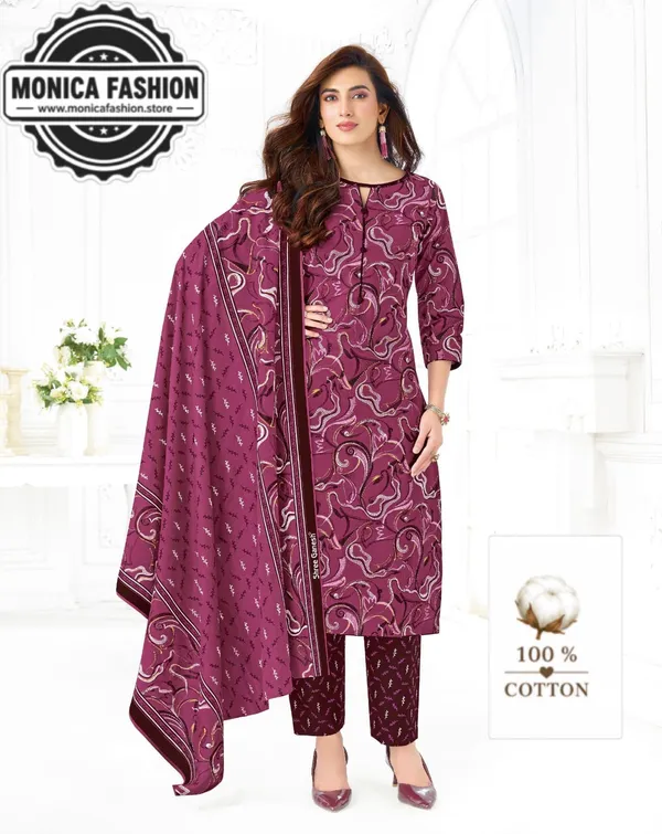 Abstract_Swirl_Printed_Cotton_Suit_Set_Wine_&_Mauve