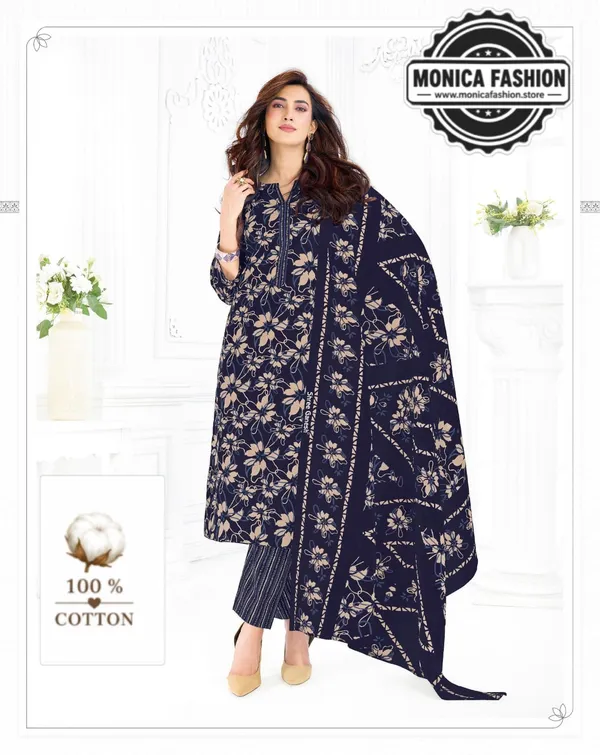 Floral_Printed_Cotton_Suit_Set__Navy_Blue_&_Beige