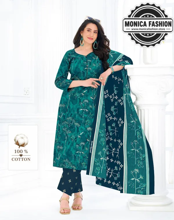 Botanical_Printed_Cotton_Suit_Set___Teal_&_Navy