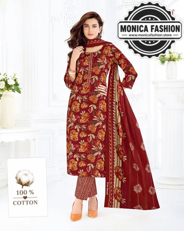 Rose_Floral_Printed_Cotton_Suit_Set__Maroon_&_Mustard