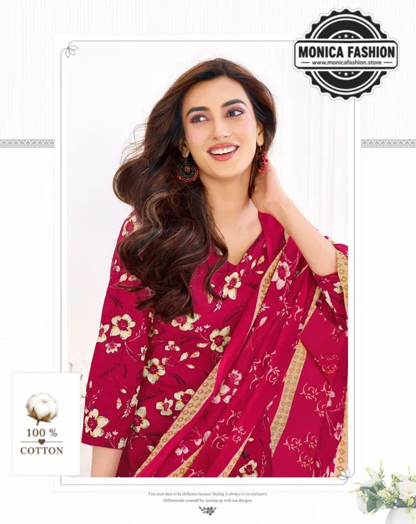 Floral_Printed_Cotton_Suit_Set__Magenta