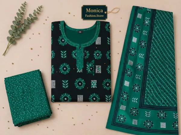 Stunning_Black_&_Sea_Green_Geometric_Printed_Ready-made_100_%_Cotton__Patiala_Suit_Set