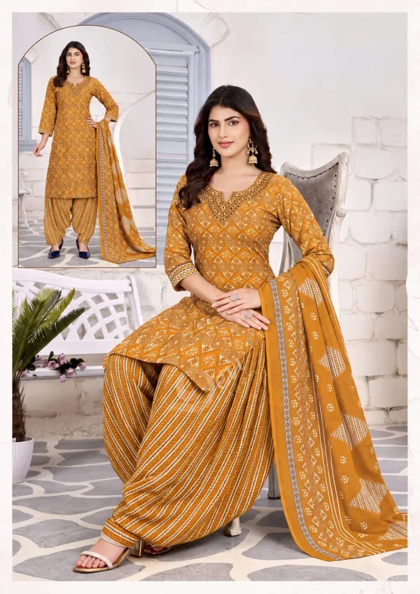 Mustard_Yellow_Embroidered_Readymade_Patiala_Suit