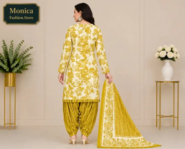 Cream_with_Mustard_Yellow_floral_prints_Ready_-_made_100%_Cotton_Patiala_suit_set