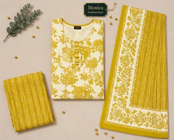 Cream_with_Mustard_Yellow_floral_prints_Ready_-_made_100%_Cotton_Patiala_suit_set