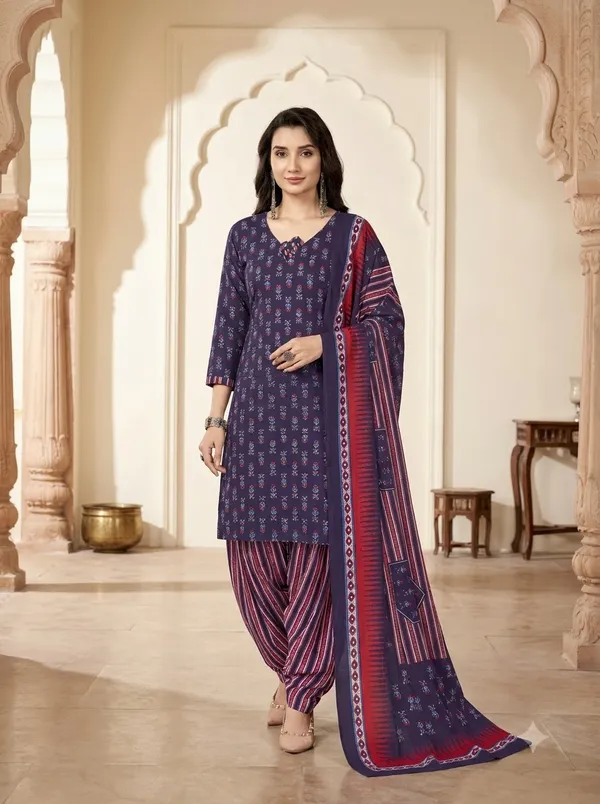 Navy_Blue_Printed_Patiala_Suit_with_Striped_Dupatta