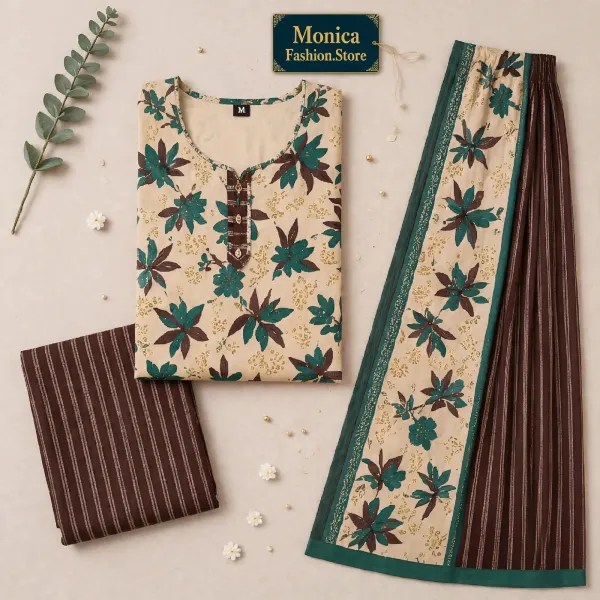 Stunning_Cream_&_Brown_Floral_Printed_Ready-made__100_%_Cotton_Patiala_Suit_Set