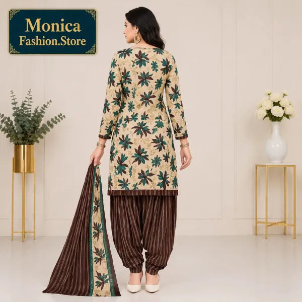 Stunning_Cream_&_Brown_Floral_Printed_Ready-made__100_%_Cotton_Patiala_Suit_Set