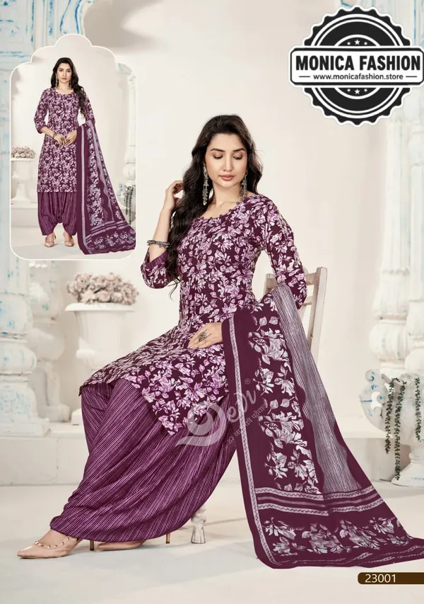 Elegant_Purple_Floral_Printed_Ready-made_Patiala_Set