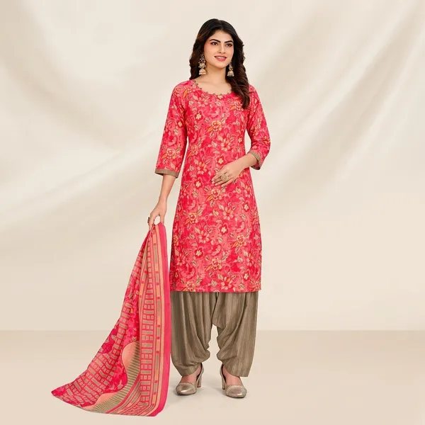 Pink_And_Beige__Cotton_And_Polyester_Premium__Patiala_Suit_Set_For_Women