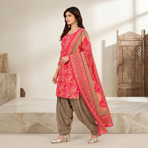 Pink_And_Beige__Cotton_And_Polyester_Premium__Patiala_Suit_Set_For_Women