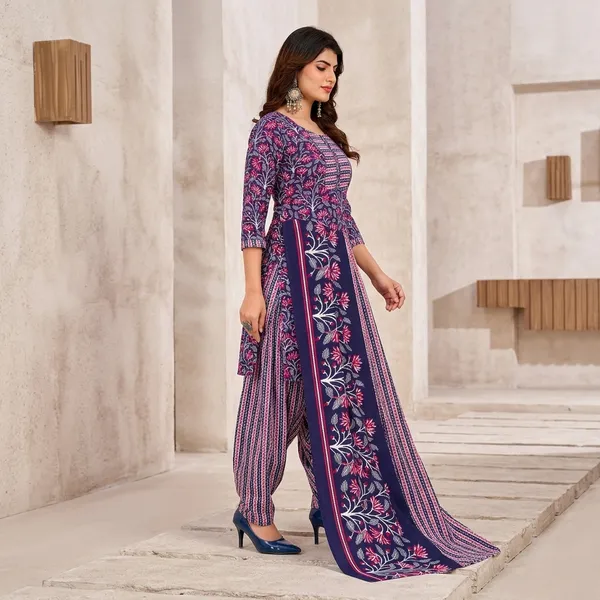Purple__Cotton_And_Polyester_Premium__Patiala_Suit_Set_For_Women