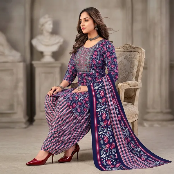 Purple__Cotton_And_Polyester_Premium__Patiala_Suit_Set_For_Women