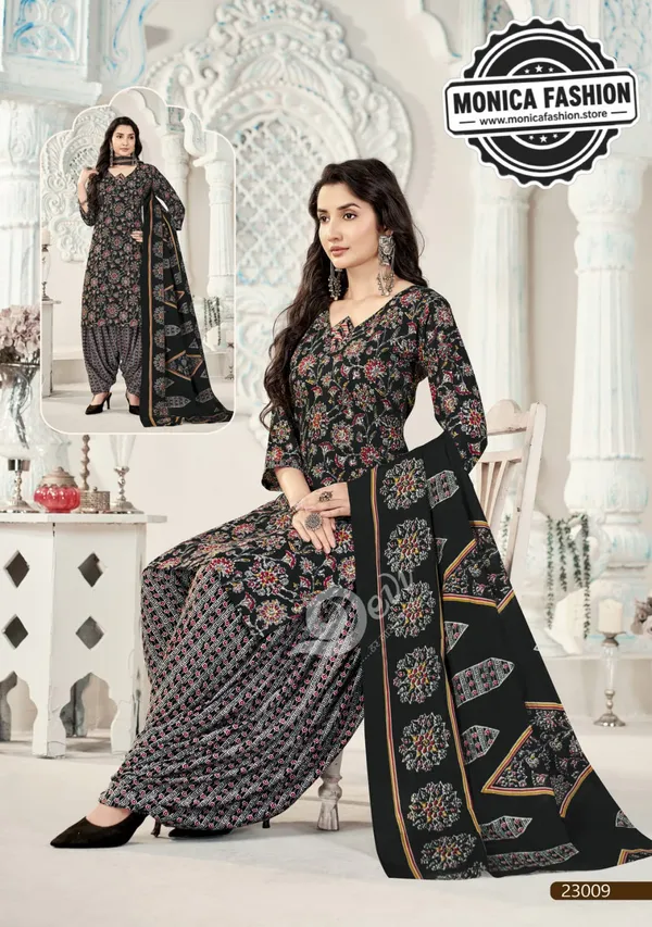 Black_Floral_Printed_Punjabi_Suit_Set_with_Patiala_Pants_&_Dupatta