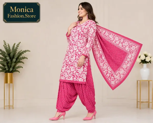 stunning_Pink_&_White_Floral_Printed__Ready-made_100_%_Cotton_Patiala_Suit_Set