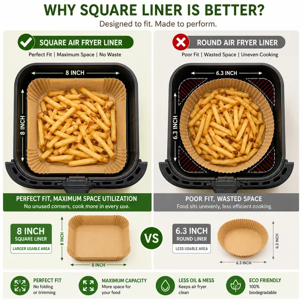 Trendnest_100_PCS_Square_Air_Fryer_Paper_Sheets_Disposable_Kitchenware
