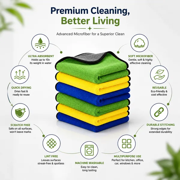 Trendnest_40x40_cm_Microfiber_Towel_(_Pack_of_4_)