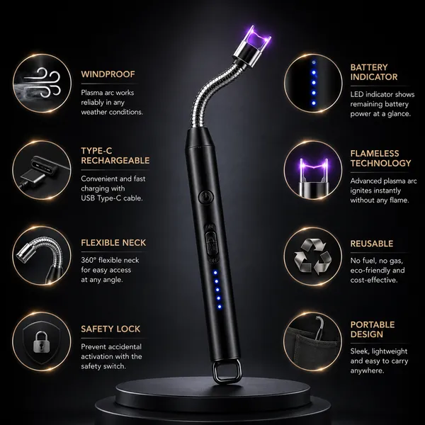Trendnest_Rechargeable_Usb_Electric_Gas_Lighter_Kitchenware