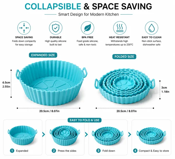 Trendnest_6_pcs_air_fryer_silicone_pot
