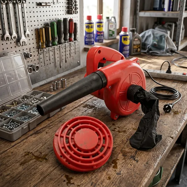Red_Electric_Air_Blower_With_Dust_Collection_Bag