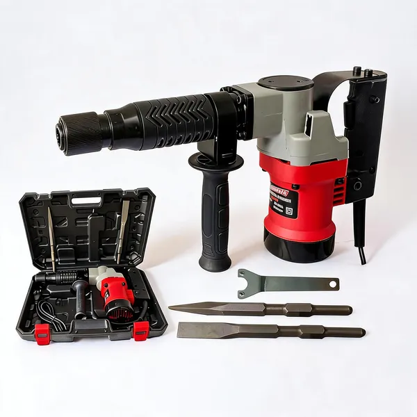 Red_And_Black_Electric_Demolition_Hammer_With_Carrying_Case