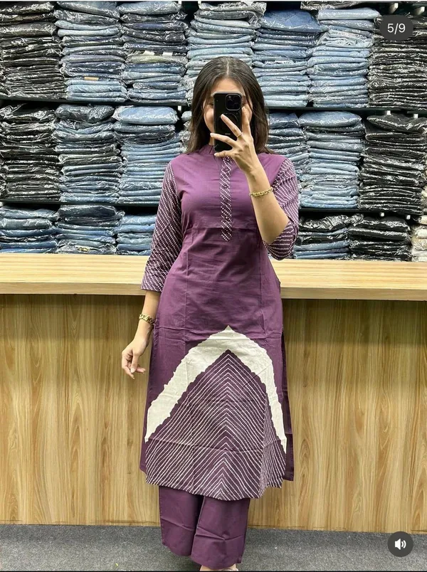 Purple_Cotton_Printed_Kurta_Set_For_Women