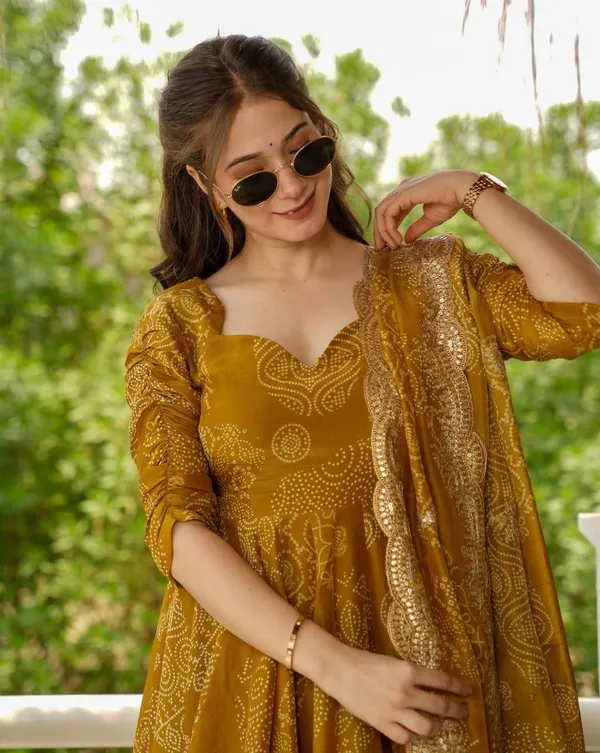 Mustard_Yellow_Printed_Anarkali_Kurta_Set_For_Women