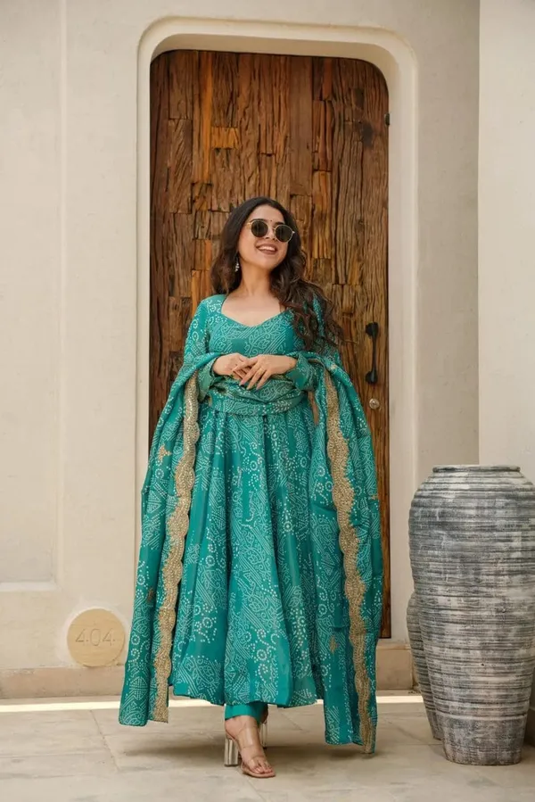Turquoise_Embroidered_Anarkali_Suit_Set_With_Dupatta_For_Women