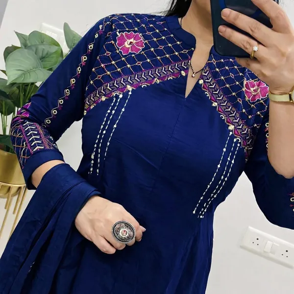 Navy_Blue_Embroidered_Anarkali_Dress_For_Women