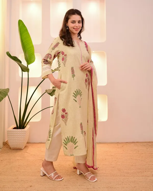 Cream_Embroidered_Straight_Kurta_Set_With_Dupatta_For_Women