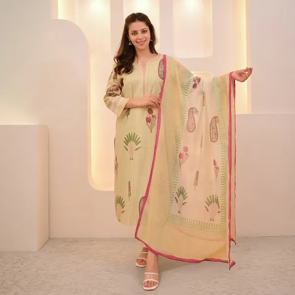 Cream_Embroidered_Straight_Kurta_Set_With_Dupatta_For_Women