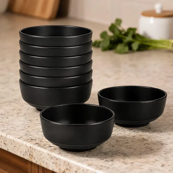 BS_Melamine_Style_Bowl_Black_Set_of_8_Multipurpose_Soup_And_Serving_Donga_for_Dal,_Curry,_Vegetables,_Snacks_And_Salad_Durable_Lightweight_Dining_Bowls