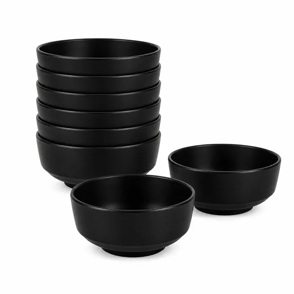 BS_Melamine_Style_Bowl_Black_Set_of_8_Multipurpose_Soup_And_Serving_Donga_for_Dal,_Curry,_Vegetables,_Snacks_And_Salad_Durable_Lightweight_Dining_Bowls