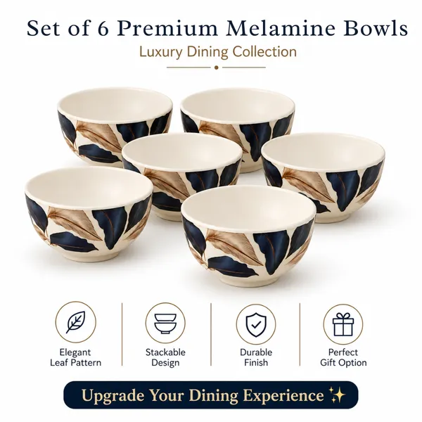 Melamine_Leaf_Print_Serving_Bowl