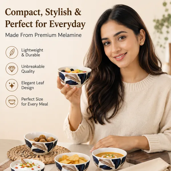 Melamine_Leaf_Print_Serving_Bowl