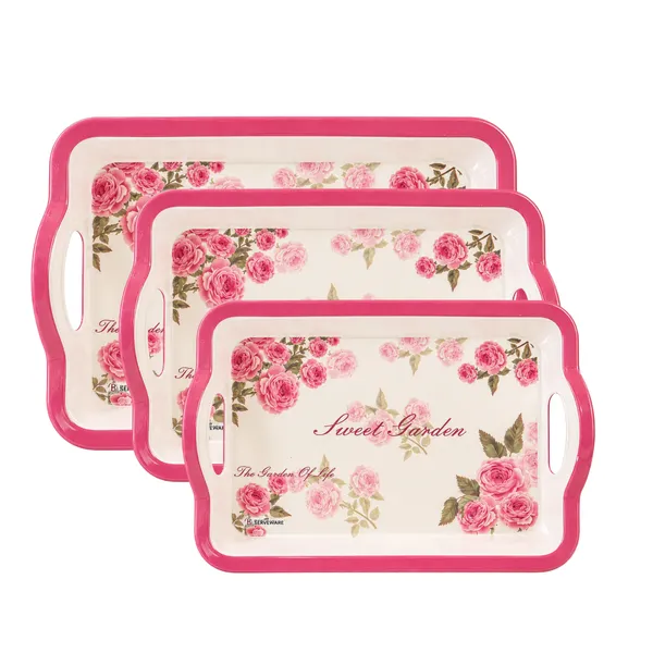 BS_Melamine_Pink_Rose_Floral_Serving_Tray_Set_of_3_Premium_Tea,_Coffee_And_Snacks_Trays_with_Handles_Durable_Food_Grade_Multipurpose_Serving_Trays_for_Home,_Kitchen_And_Office_Product_Code:_TAJSxMxL_TT6