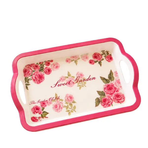 BS_Melamine_Pink_Rose_Floral_Serving_Tray_Set_of_3_Premium_Tea,_Coffee_And_Snacks_Trays_with_Handles_Durable_Food_Grade_Multipurpose_Serving_Trays_for_Home,_Kitchen_And_Office_Product_Code:_TAJSxMxL_TT6