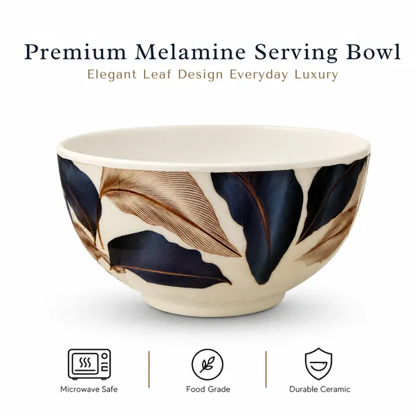 Melamine_Leaf_Print_Serving_Bowl