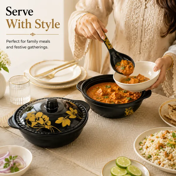BS_Melamine_26_cm_Black_And_Gold_Floral_Donga_Set_of_2_with_2_Serving_Spoons_Food_Grade_Serving_Bowls_with_Lids_Premium_Glossy_Finish_Multipurpose_Kitchen_And_Dining_Set_B-2