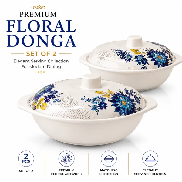 Melamine_Floral_Donga_White_Color_22_cm_Set_of_2_Premium_Floral_Serving_Bowl_with_Handles_Durable_Multipurpose_Melamine_Donga_for_Curry,_Dal,_Vegetables_And_Dining_Table_Use_Product_Code:_FLOLRALDONGAWHITECOLOR_FDWC-1