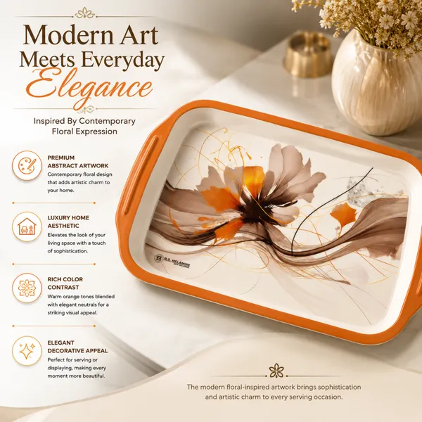 Luxury_Melamine_Serving_Tray_Small_Size_28_cm_Premium_Abstract_Floral_Design_Multipurpose_Serving_Tray_with_Handles_Durable_Tea,_Coffee_And_Snacks_Tray_for_Home_And_Kitchen_Product_Code:_LT-6