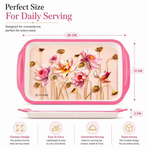 Luxury_Melamine_Serving_Tray_Small_Size_28_cm_Floral_Design_Multipurpose_Serving_Tray_with_Handles_Durable_Lightweight_Tray_for_Tea,_Coffee_And_Snacks_Product_Code:_LT-2