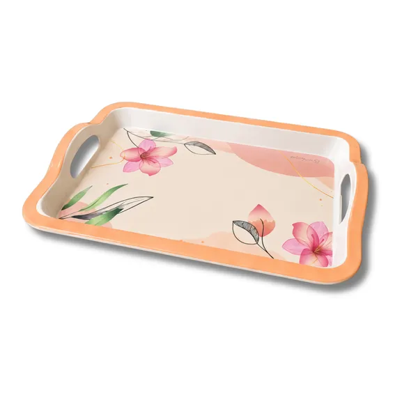 Melamine_TAJ_Serving_Tray_Small_Size_27_cm_TT-1_Floral_Design_Serving_Tray_Durable_Lightweight_Tea_And_Snack_Tray_for_Home_And_Kitchen
