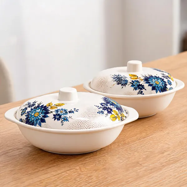 Melamine_Floral_Donga_White_Color_22_cm_Set_of_2_Premium_Floral_Serving_Bowl_with_Handles_Durable_Multipurpose_Melamine_Donga_for_Curry,_Dal,_Vegetables_And_Dining_Table_Use_Product_Code:_FLOLRALDONGAWHITECOLOR_FDWC-1