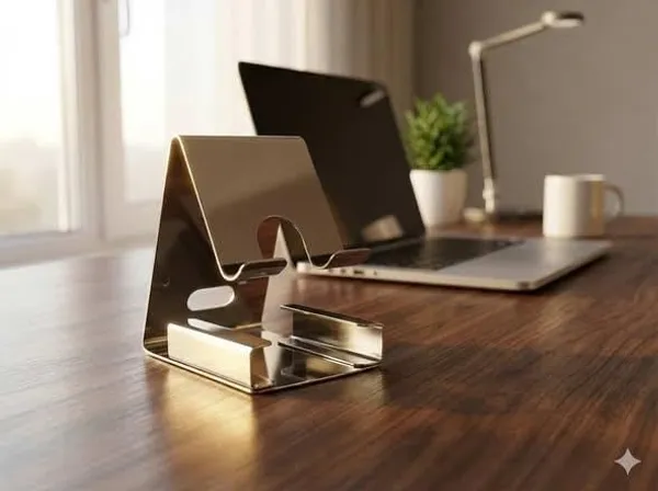 Afaks_Stainless_Steel_Mobile_Stand_With_Card_Holder_Silver